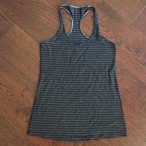 Lululemon Black/white strip tank